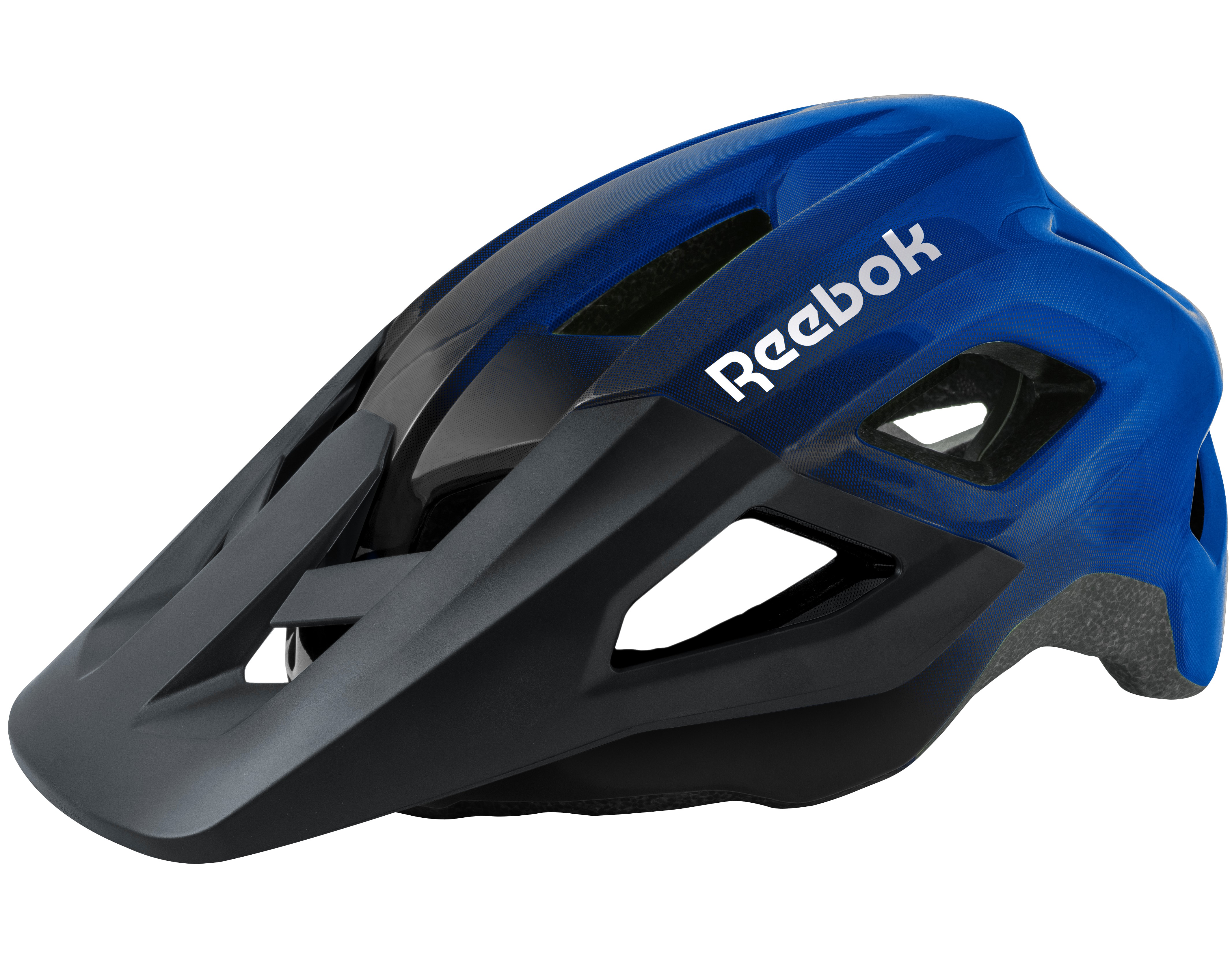 Casco deportivo Reebok MTB KS33 SHINY, tamaño M, azul y negro